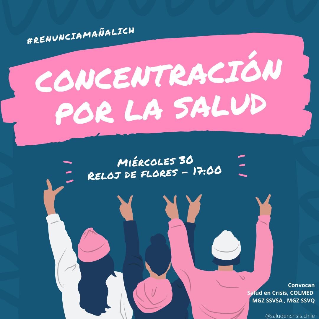 ATENCION: debido a los nulos avances en salud y a la aprobación del seguro catastrófico de salud en la cámara de diputados, les convocamos a una concentración para manifestar nuestro descontento

HOY MIÉRCOLES 30 - 17:00 
Reloj de flores - Viña del Mar 
#RENUNCIAMAÑALICH