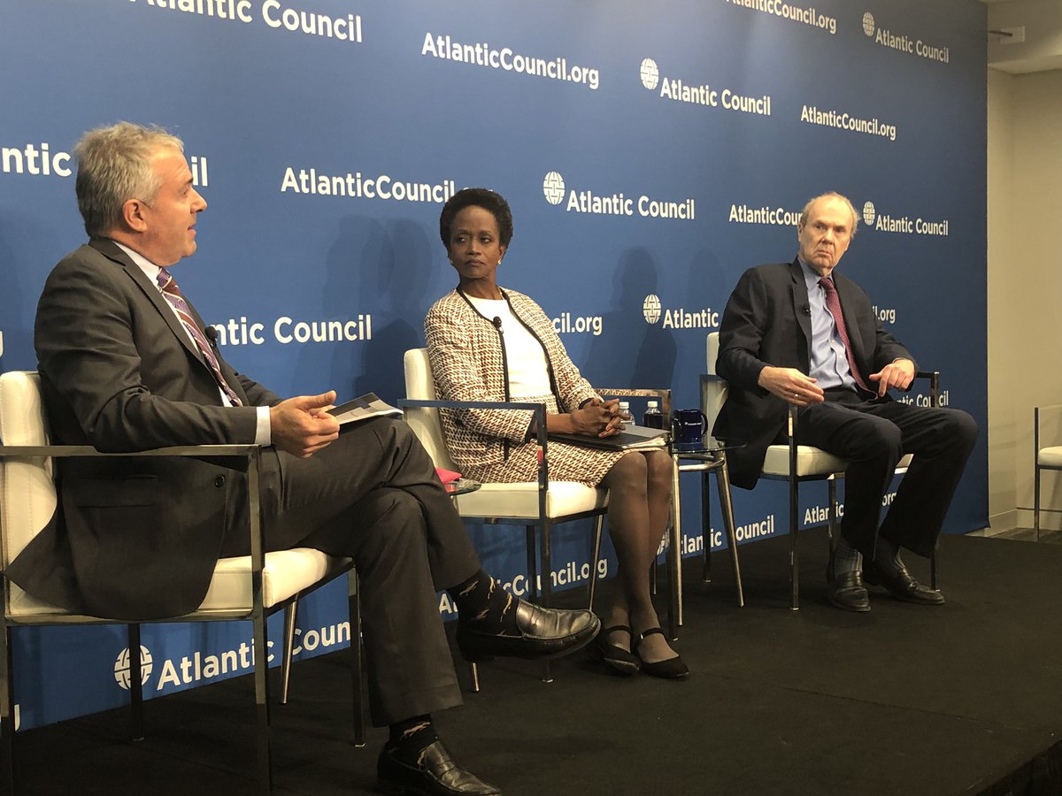 BarryPavel's tweet photo. “A world restored for whom?” asks @EstherAtNAFSA highlighting critical need for more inclusive policies. #RevitalizeAdaptDefend @ACScowcroft https://t.co/6tWgaF1Pkm