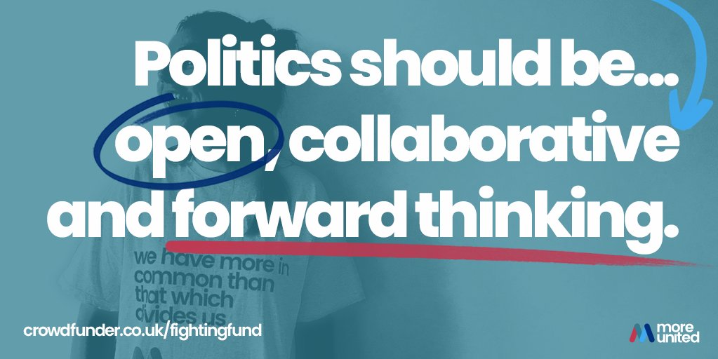 MoreUnitedUK's tweet photo. We are an organisation campaigning for a new approach to politics where MPs with #OpenValues commit to working #CrossParty to move politics forward โ๏ธ Spread the word and support us here: https://t.co/DsA5lmGjgx ๐ ๐ https://t.co/Zht1S1PwSU
