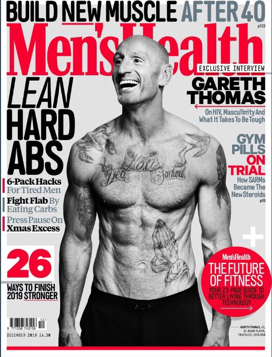 gareththomas14's tweet photo. Thank you @MensHealthUK . It’s a sign of where we are that a man LIVING with HIV is on the cover of Men’s Health. Thank you to everyone who works to ensure this happens for not just me, but millions of people. @THTorguk https://t.co/bMm72psn6j