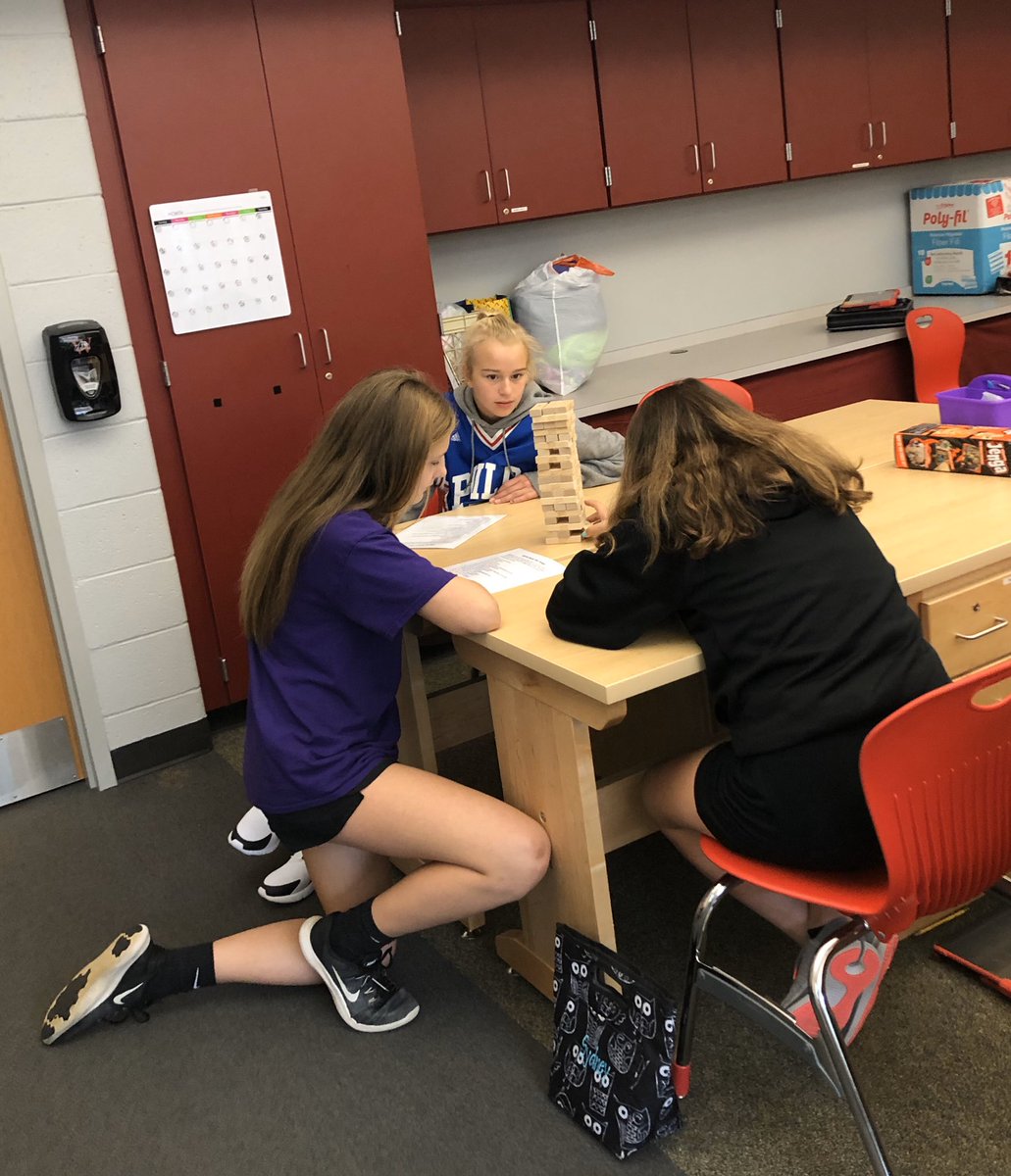 MrsHam_FCS's tweet photo. Playing get to know you Jenga on our first day of 7th grade quarter 2 classes in FCS @WWestMS #sayyestofcs https://t.co/NvTpJTyDpW