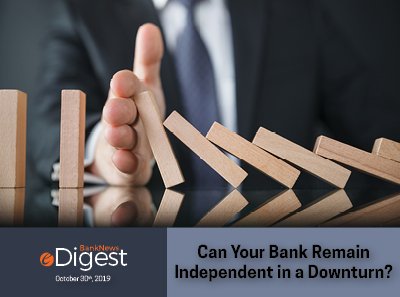 #Regulations have been loosened and the #economy is booming, but the #future remains uncertain. Here are 9 steps you can take to ensure your bank's #independence regardless of what the future holds.  bit.ly/36hPzzh
#boomingeconomy #bank #banking #banknews