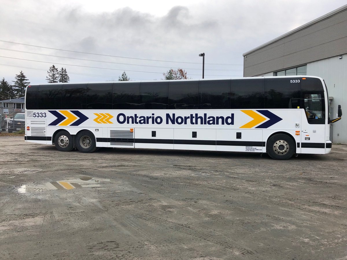 TracyVierich's tweet photo. LOVE! New paint job and new decal by @OntNorthland  Remanufacturing and Repair Centre #coach5333 #ontcproud https://t.co/UTREhkLXc7
