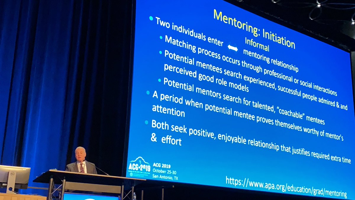 IBDMD's tweet image. I have been fortunate to have had incredible mentors in my life. (Joseph B. Kirsner and Stephen B.  Hanauer)
These types of relationships are critical and enriching, and, as Dr. Hanauer just discussed in his terrific #ACG2019 David Graham Lecture, bidirectional.