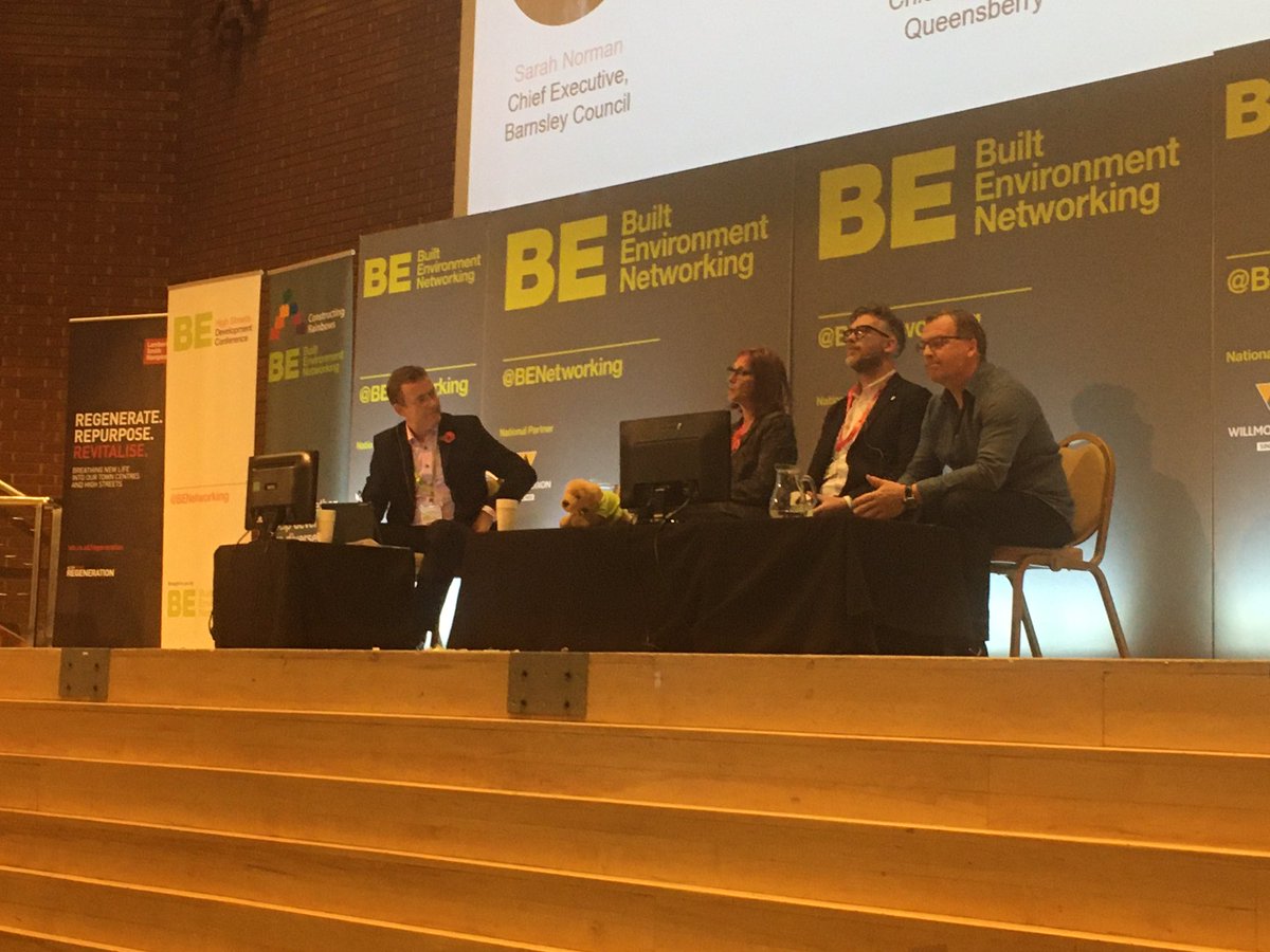 TGWBarnsley's tweet photo. @BarnsleyCouncil, @ibigroup and @QberryRE are on stage at #HSDC19 High Streets Development Conference discussing how #Barnsley is reimagining its high street.
#HSDC19 @BENetworking #barnsleyisbrill #bebarnsley https://t.co/qqOSRn5Qun