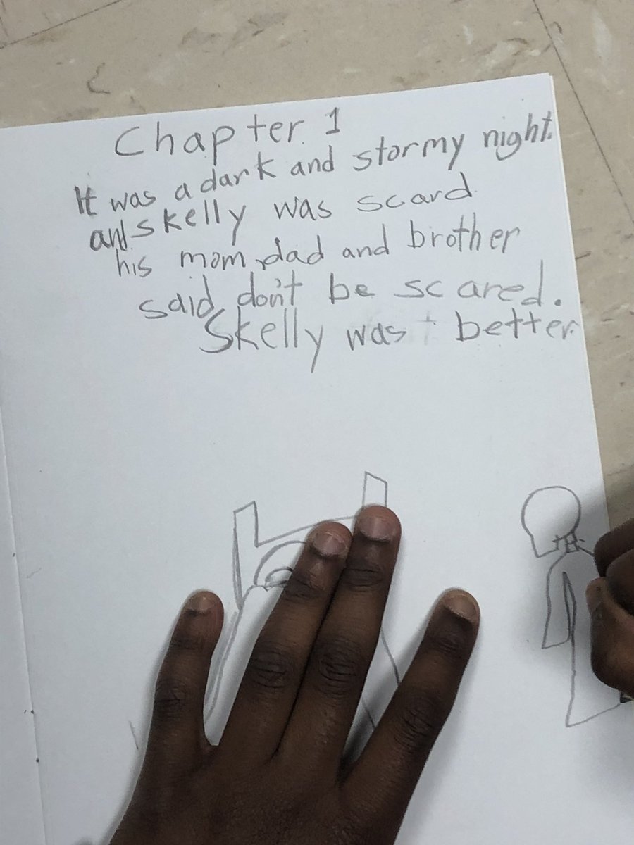 DTomanich's tweet photo. Tis the season for scary stories in 2nd grade guided reading...#d123 #d123han #guidedreading #secondgradewriting #halloweenwritungfun https://t.co/sIzN9cJvoz