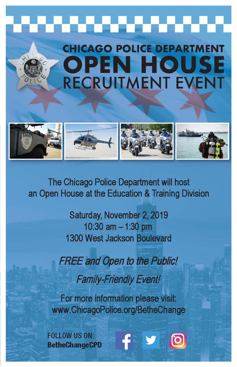 You’re invited to our Open House event on Saturday, Nov. 2nd, from 10:30 am - 1:30 pm.  Meet members of our specialized units and let us help you sign up for the police officer exam.
