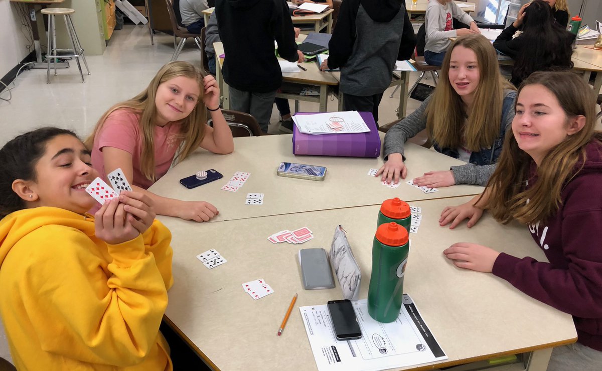 theMsTAnderson's tweet image. Learning how to add positive and negative integers with a card game! #grade7math ⁦@wshawrylak⁩