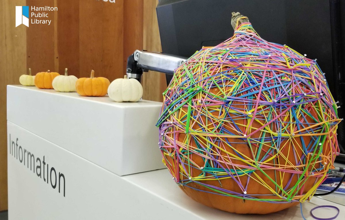 HamiltonLibrary's tweet photo. Join us for Spook-tactular fun today and tomorrow at the #HPLWaterdown Branch. How cool is that pumpkin design! #HamOnt #librariesrock https://t.co/vjHXXu2Hqq https://t.co/8XoZY9dtqL