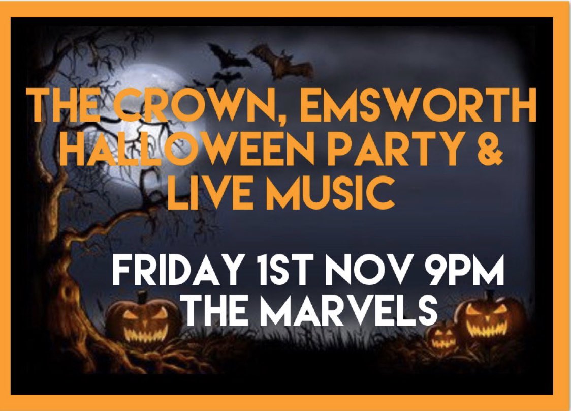 Live this #Friday <a href="/CrownEmsworth/">The Crown Emsworth</a> 
Extended #HalloweenParty with phenomenal band THE MARVELS performing from 9pm!
