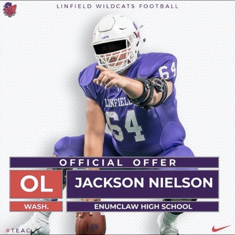 Excited to announce I’ve received my first offer from <a href="/LinfieldFB/">Linfield Football</a>