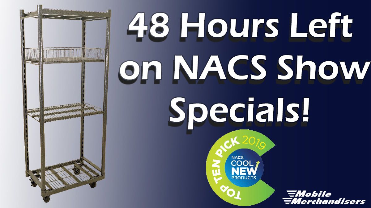 Last Chance to use your Special Offers from NACS 2019! Offers are only good through 10/31. Make sure you pick up your new displays now!

#NACS #NACS2019  #MobileMerchandisers #tradeshow #showspecials