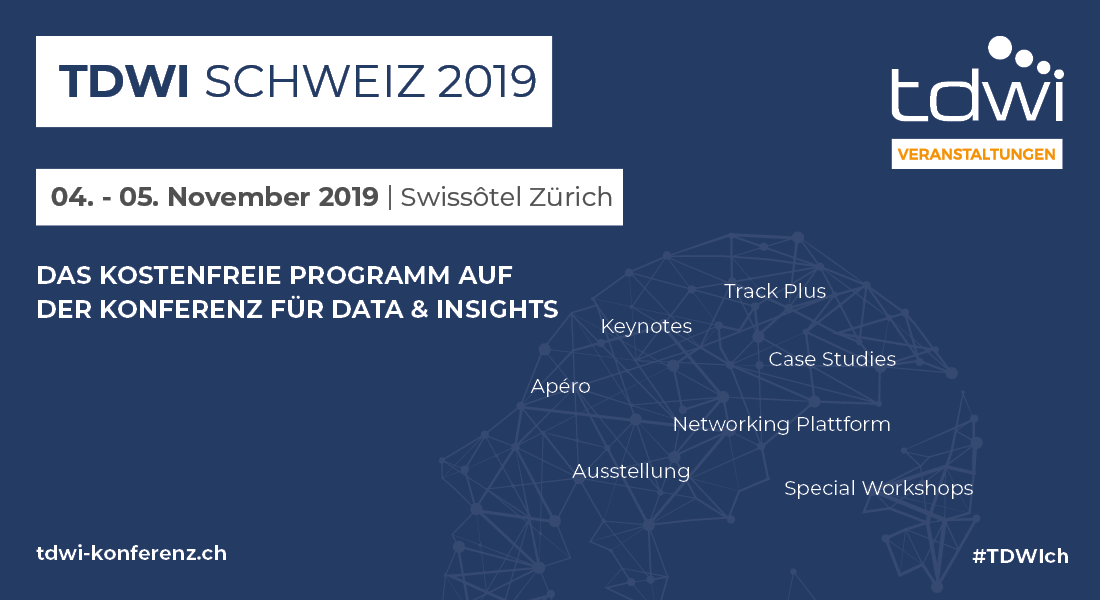 DataCareer's tweet photo. Die TDWI, die grösste Data & Analytics Konferenz der Schweiz, führt ein umfangreiches *kostenloses Programm*
Weitere Informationen finden Sie hier: https://t.co/Z2XUE2zWim
@tdwi_eu #TDWIch #Data #BI #DWH https://t.co/U8zoCN2ptU