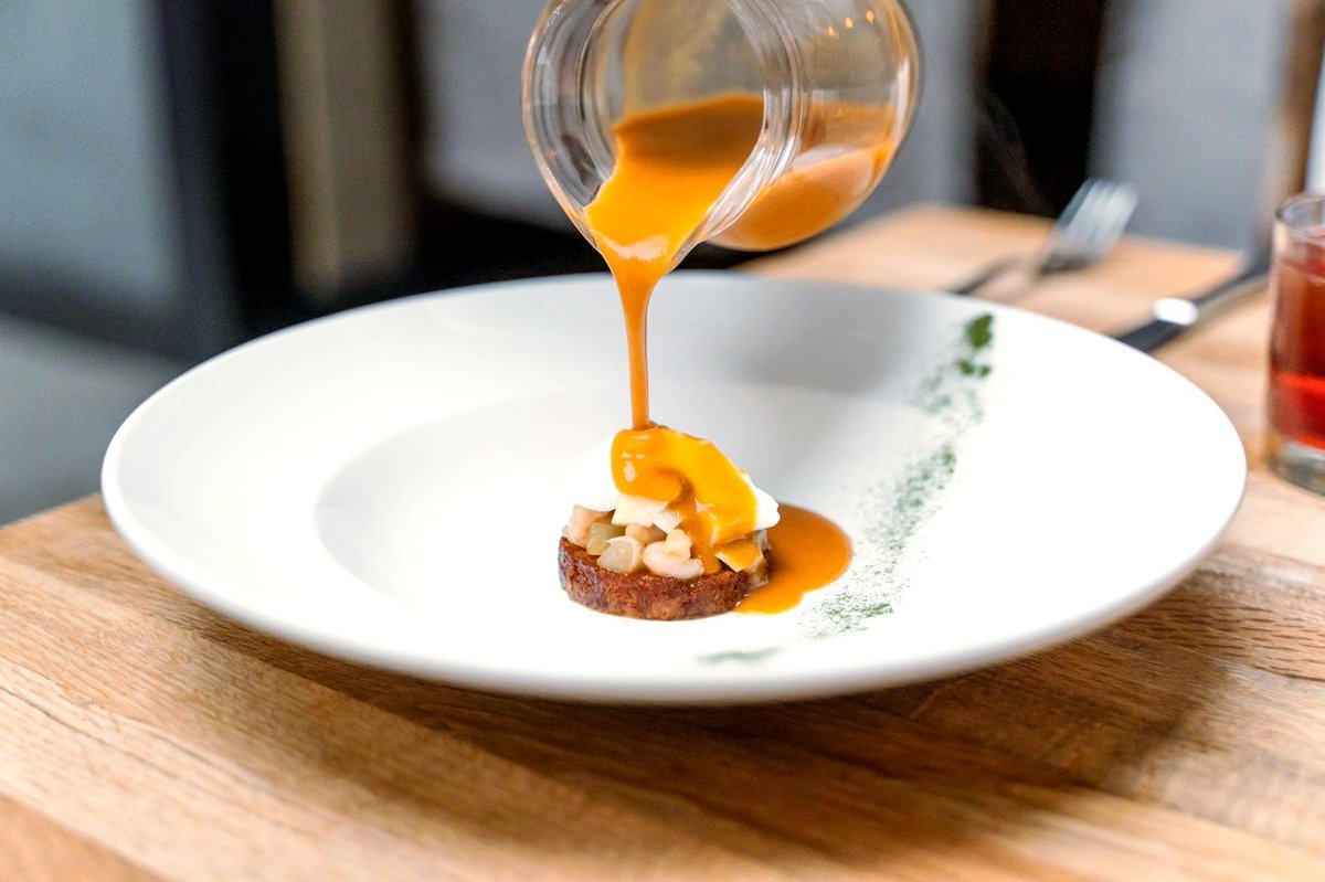 A great way to kick off your meal. Let us warm you up on a chilly fall day with our shellfish bisque. #urbanfarmerpdx #portland #love #dinepdx #gourmet