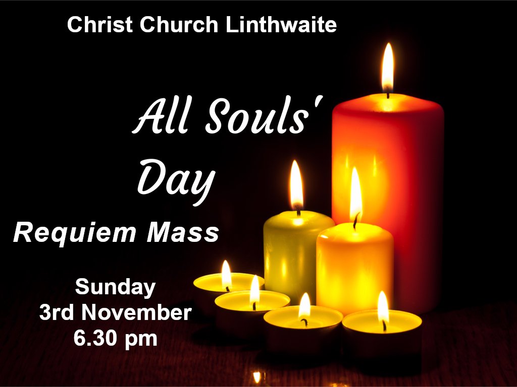 linthwaitech's tweet image. A list on which to write names of departed loved ones to be read out during the service will be available in Church before the start of the service
