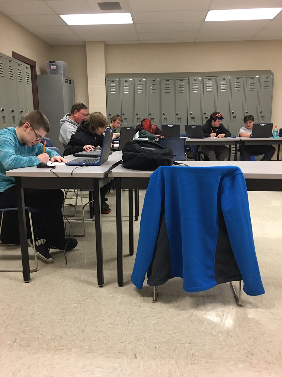 No gymnasium, so the students are doing knowledge terms for our next unit...whiffle ball #btboces #btevertech