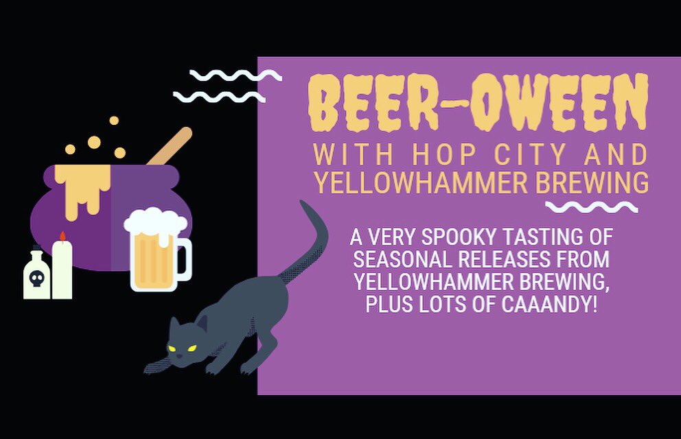 YellowhammerRep's tweet image. MONSTER MASH All Hallows Eve!  Tapping the big, scary ones.  1st release of Bride of Frankenhammer, cellared Frank, 2019 Frank, Duchess “Elvira” &amp;amp; 9th Anniversary barrel aged RIS.  ⁦@YellowhammerAle⁩ ⁦@Hopcitybham⁩