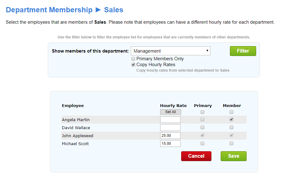 MyTimeStation's tweet photo. You can now copy hourly rates in bulk from one department to another via the "Department Membership" screen. https://t.co/GTZilhT2Gk
