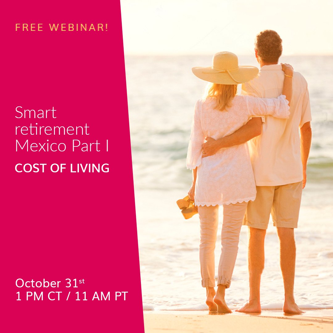 Last chance to sing up for our FREE webinar #SmartRetirement in Mexico - #CostOfLiving! Thursday 31st of octobre, 1PM CT / 11AM PT.👇👇👇
topmre.com/SmartRetiremen…
#TopMexicoRealEstate #WeMakeItHappen #SmartRetirementMexico