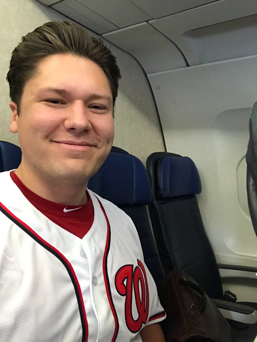 <a href="/Blake_Harvey_/">Blake Harvey</a> is representing Red Team at Game 7 of the World Series tonight in Houston. Blake scored a home run and has the whole row to himself -- plenty of elbow room to get some work done before the big game. Go <a href="/Nationals/">Washington Nationals</a>! #FinishTheFight #Natitude #CurlyW