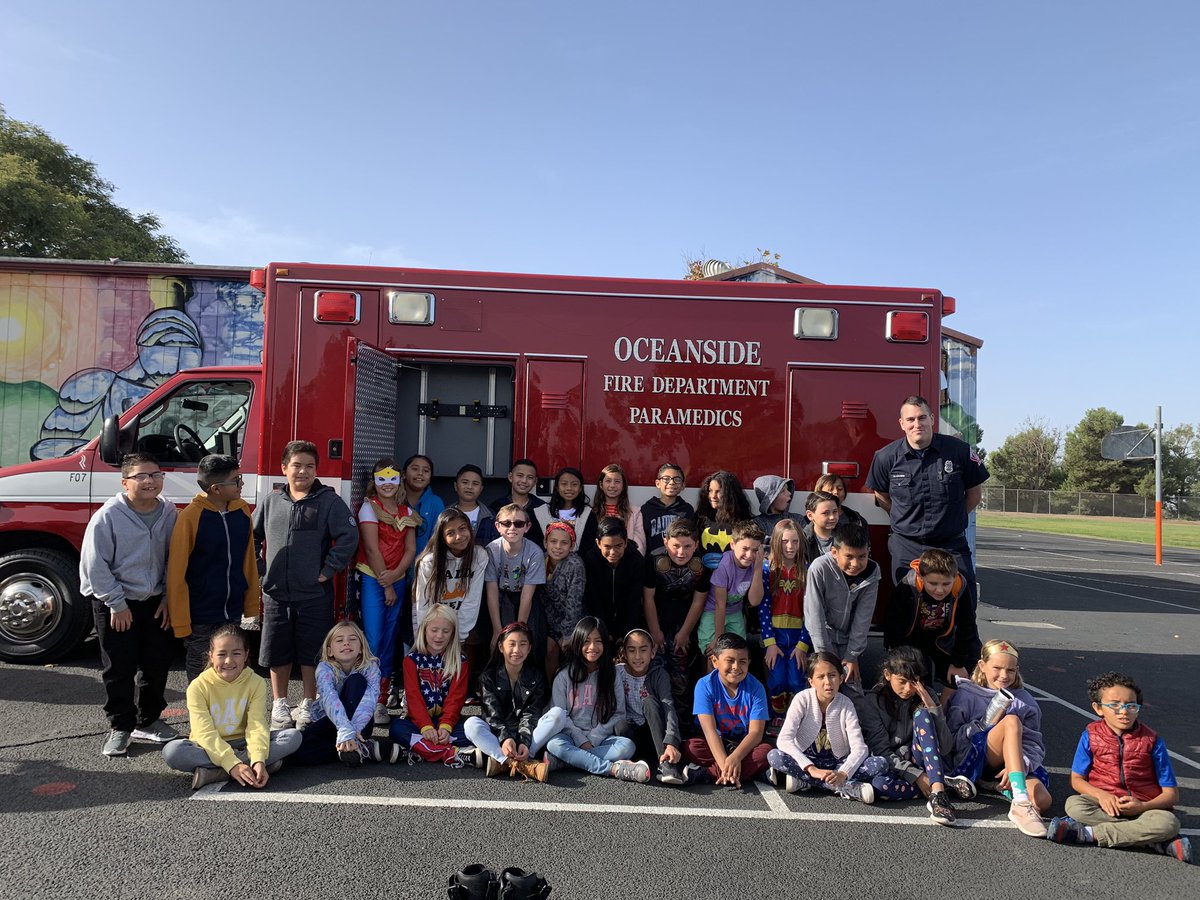 MsSpina_Emp's tweet photo. Thank you @OFA3736 and @Oceanside_Fire for a great Fire Safety presentation this morning. #FirstResponders #SuperHeroes #StopDropRoll #BePrepared https://t.co/W9NatIxvnV