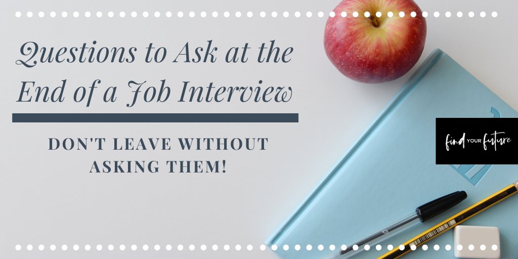 So you’re at the end of an interview and the interviewer asks: “Do you have any questions for me?” Make sure you do otherwise you’ll look uninterested! Here are some great questions to ask: bit.ly/2o1coWu 
#aceyourinterview #likeaboss