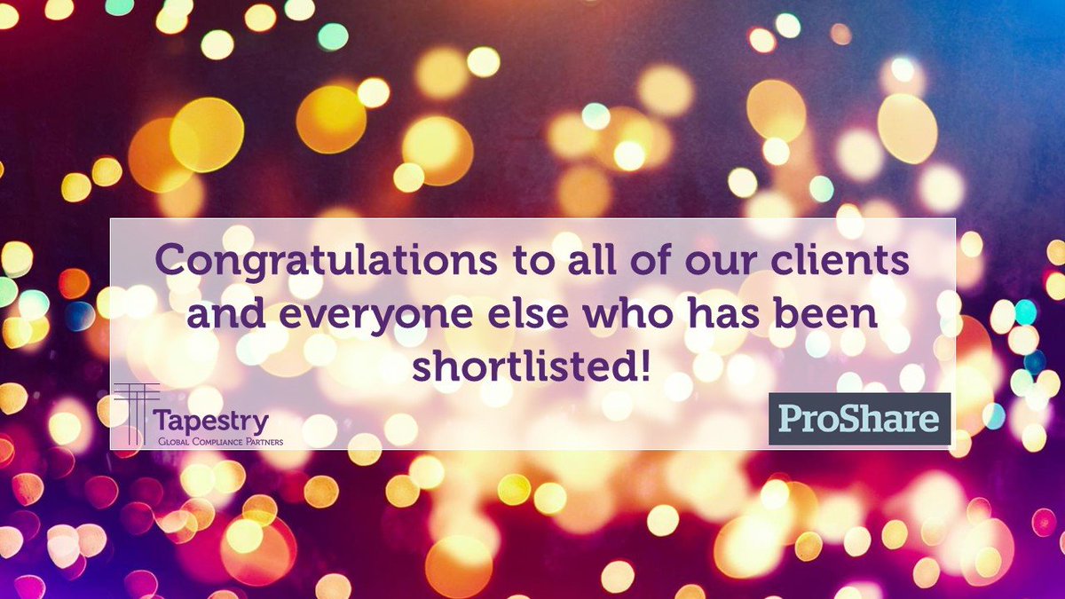 Congratulations to our clients and friends <a href="/asda/">Asda</a>, <a href="/avivaplc/">Aviva plc</a>, <a href="/farfetch/">Farfetch</a>, Morses Club, @PremierOilplc, <a href="/sagegroupplc/">Sage</a>, <a href="/Unilever/">Unilever</a> and <a href="/weirgroup/">The Weir Group</a> and all other companies who've been shortlisted for the prestigious Proshare Annual Awards 2019!