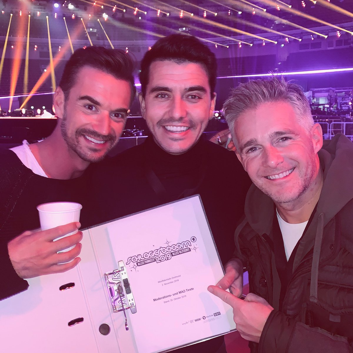 Heute Abend proben wir unsere Moderationen für den SchlagerBooom! #SchlagerIstGeil