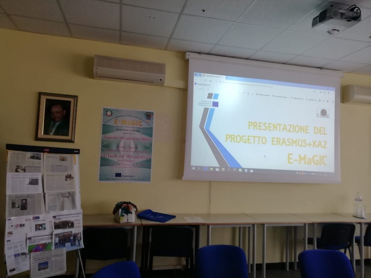 clashofwizardry's tweet photo. Last monday, Clash of Wizardry was officially presented to the school IISLeonardodaVinciNittiPotenza, to local authorities and university researchers in Pontenza, Italy. 🇮🇹
October 28, 2019

🧙‍♀️🧙‍♂️ #clashofwizardry #ErasmusPlus https://t.co/diQQESQhdk