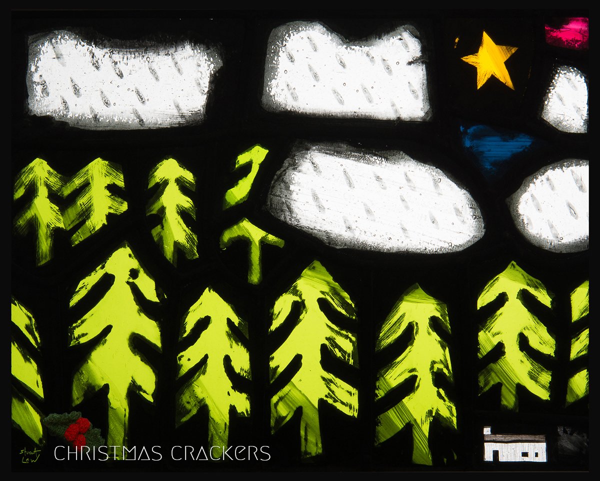 make_southwest's tweet photo. Starry night #stainedglass by Stuart Low #devonguildmember & artist-maker. Stuart's colourful glasswork is in our #craft #shop now - a Christmas Cracker of a gift idea! #woodland #landscape #wallart #glassart #stainedglass #panel #giftideas #craftforchristmas https://t.co/xT0ZR9meGl