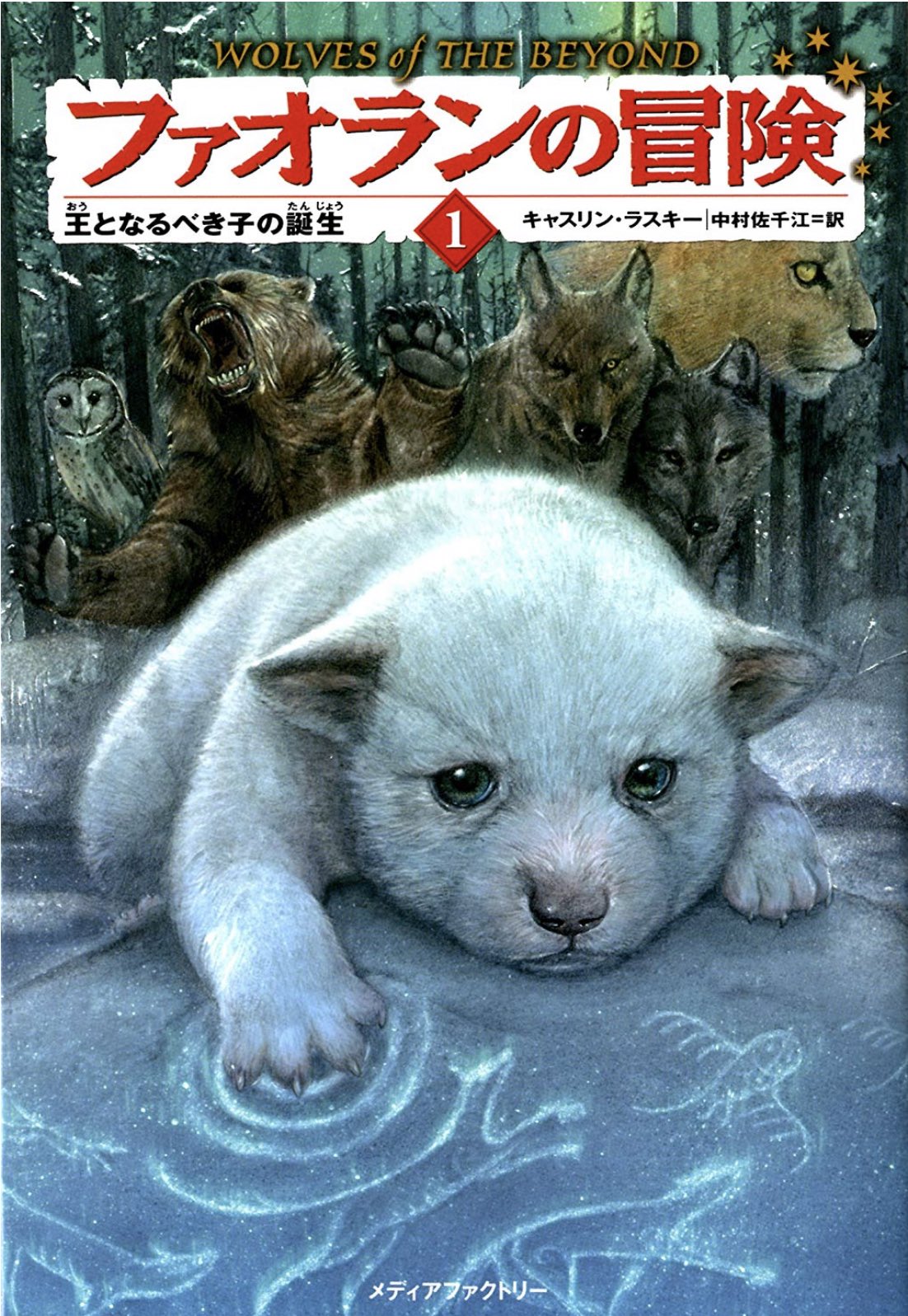 有田 満弘 イラストレーター ファオランの冒険 １巻カバー鉛筆画と完成 ガフールの勇者たち のスピンオフで オオカミたちがメインキャラクターのシリーズ 産まれてすぐのオオカミはオオカミに見えないので 描き方にとても苦労した のちに講演先で
