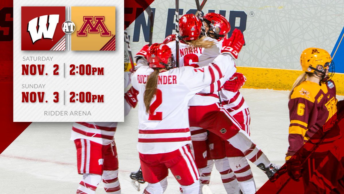 BadgerWHockey's tweet photo. The 𝘽𝙀𝙎𝙏 rivalry in women's @NCAAIceHockey resumes this weekend.

Don't @ us. https://t.co/KZ4zJSo6az