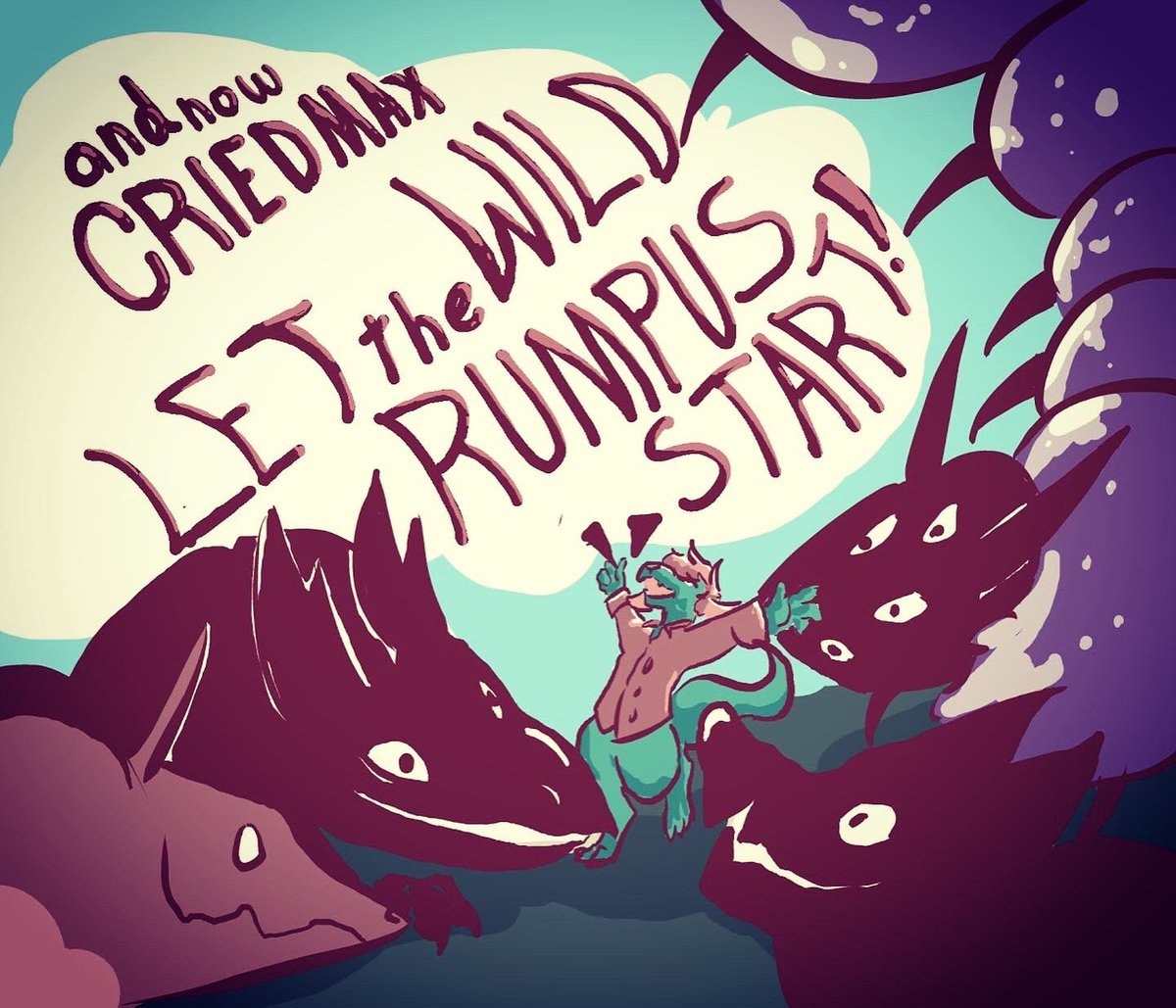 GregoryBakerart's tweet photo. Where the wild things are redesign pages 
#illustration #CHILDRENSBOOK #typography #originalcharacter https://t.co/9kUrBzbCX8