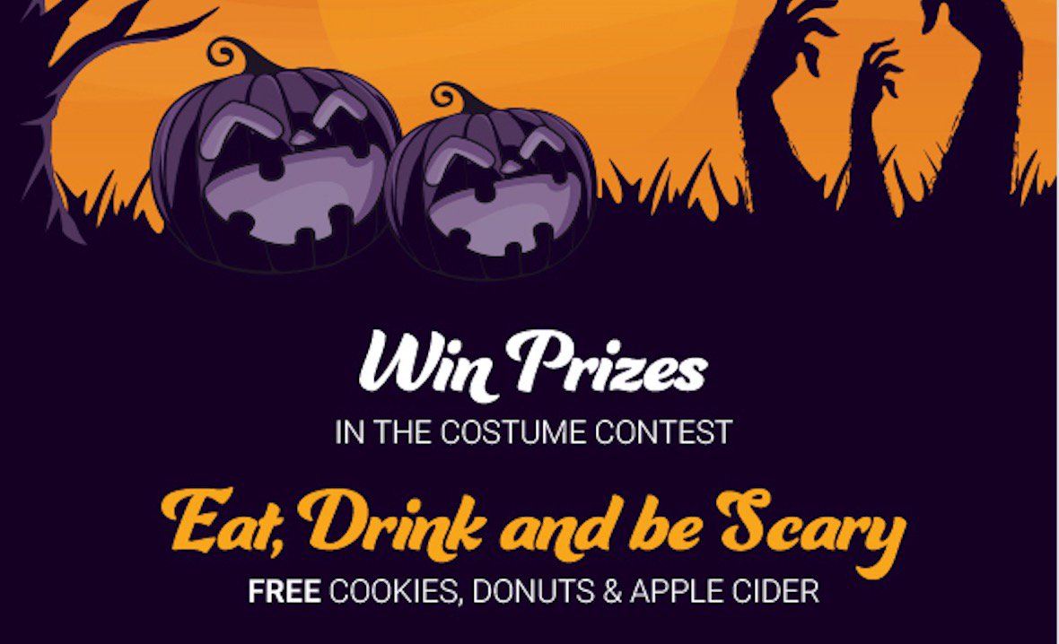 Tenants– Join us tomorrow for our Annual Tenant Halloween Celebration and our First Annual Pumpkin Pageant from 11:30 am - 1:30 pm in the #MercantileCenter Lobby! There will be Halloween- themed drinks and treats, costume contests, along with other prize giveaways!