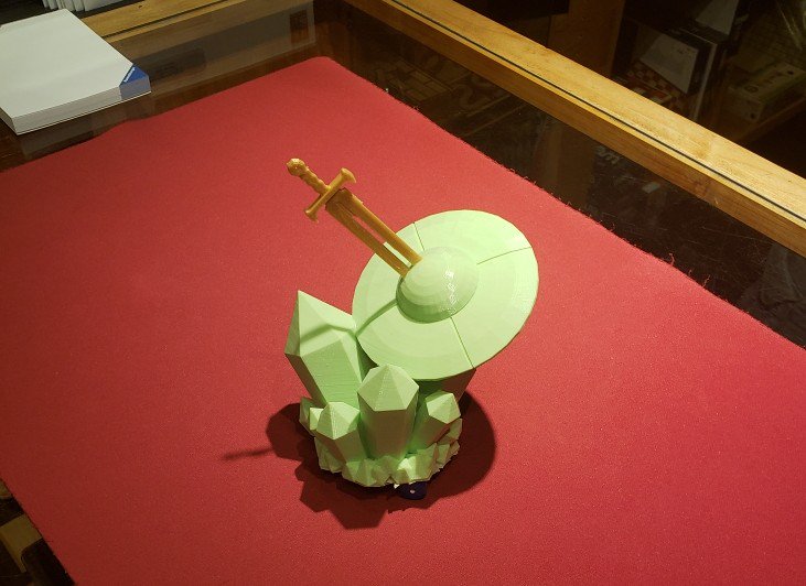 ArceixDesign's tweet photo. Yesterday Blue Highway Games in Seattle held their "Farewell to Mars and Sanctum" event for #Keyforge where each person brought a deck with the two houses. So we made them a trophy for it. Farewell Martian Knights! 

#Mars #Sanctum #Sanctumonius #Competition #Archon #KeyforgeOP https://t.co/oMehqmnbOr