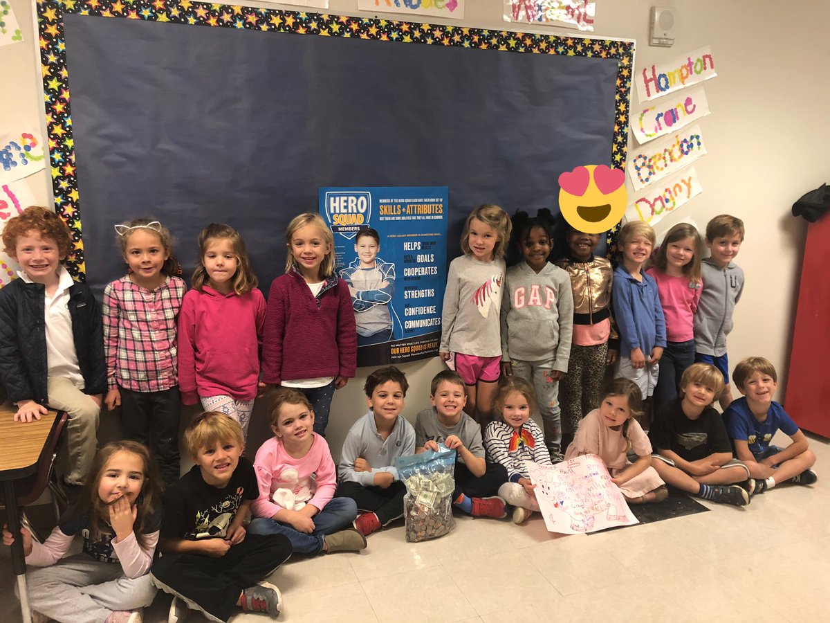 100% participation in Pennies for patients!  What a caring class!!