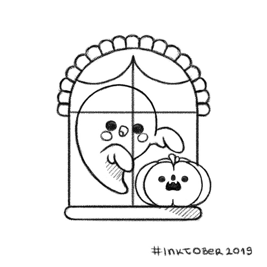 Boo!🎃. #inktober #inktober2019 #childrensillustration