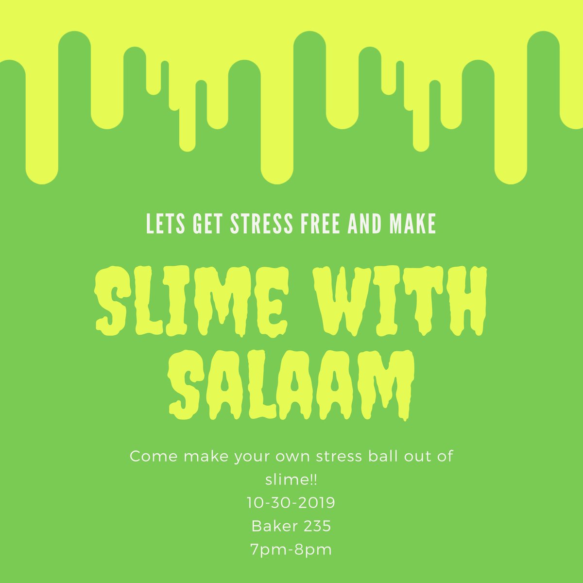 If you’re looking for a creative way to relieve some stress, come down to Baker 235 Today!!