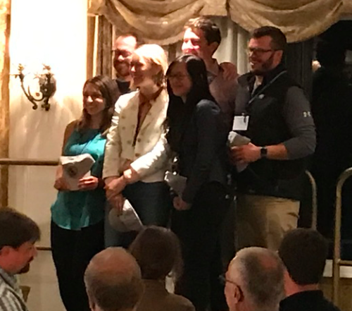 Seiurus's tweet photo. Presentation awards for posters and contributed talks at the #AFOWOS19. They look happy! Also, big thanks to @DrAngelaT and @jameson_f_chace for coordinating presentations judges.
#ornithology #scicomm #mentoring https://t.co/w82fRqT4Yh