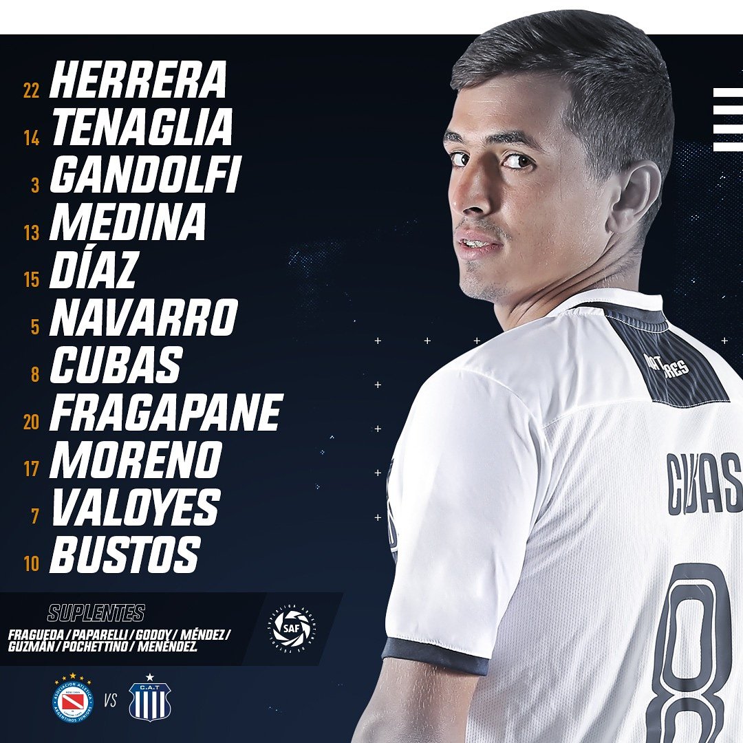 ElDiarioLaT's tweet photo. #JuegaTalleres| Con la inclusión de Diego Valoyes desde el arranque y la vuelta de Tenaglia al lateral, estos son los nombres que elige Medina para enfrentar a @AAAJoficial en la #paternal por la fecha 11 de la #superligaquilmesclásica🏆 https://t.co/Y1fEh0ug3T