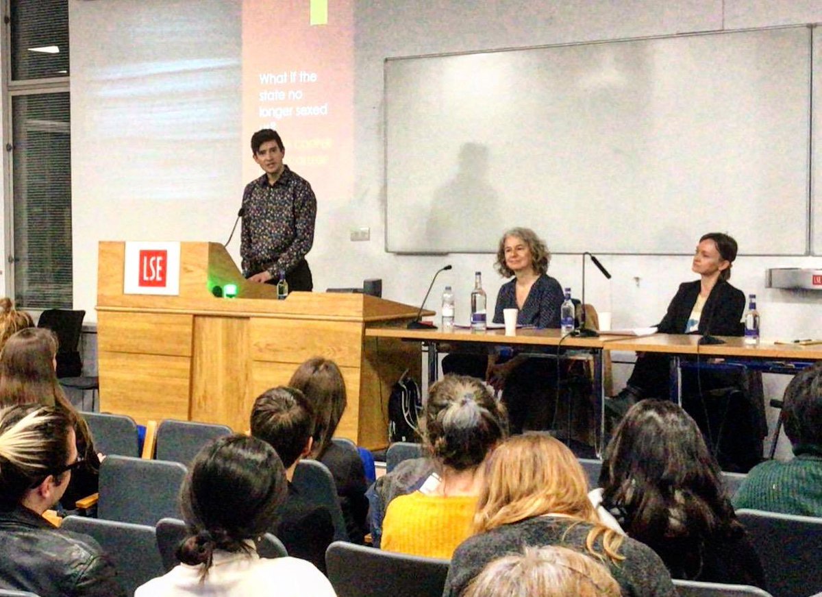LSEGenderTweet's tweet photo. About to start! What if the state no longer sexed us? A conversation with Prof. Davina Cooper and @magmikulak Join the discussion! #LseTalksGender #GenderRecognitionAct https://t.co/L7Ww3bv6YP