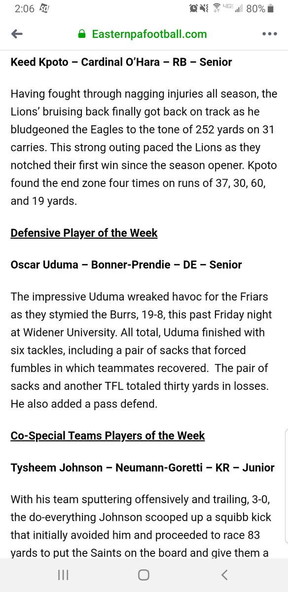 MBAP_Football's tweet photo. Congrats to Senior DE Oscar Uduma for being selected as Defensive Player of the Week for the PCL.
#FriarsDoItBetter
#RoadtoHershey
#DefenseWinsChampionships https://t.co/xDpffO425I