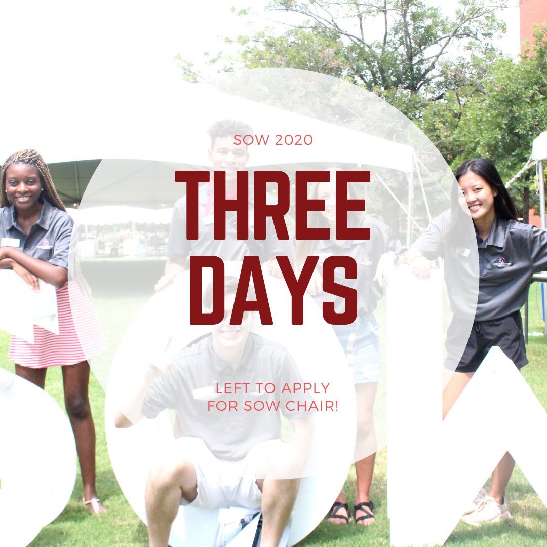 Our SOW Chair applications are closing so soon! Please submit your application by Friday, Nov. 1 at 5pm. Here is the link to apply: orgsync.com/165755/forms/3…