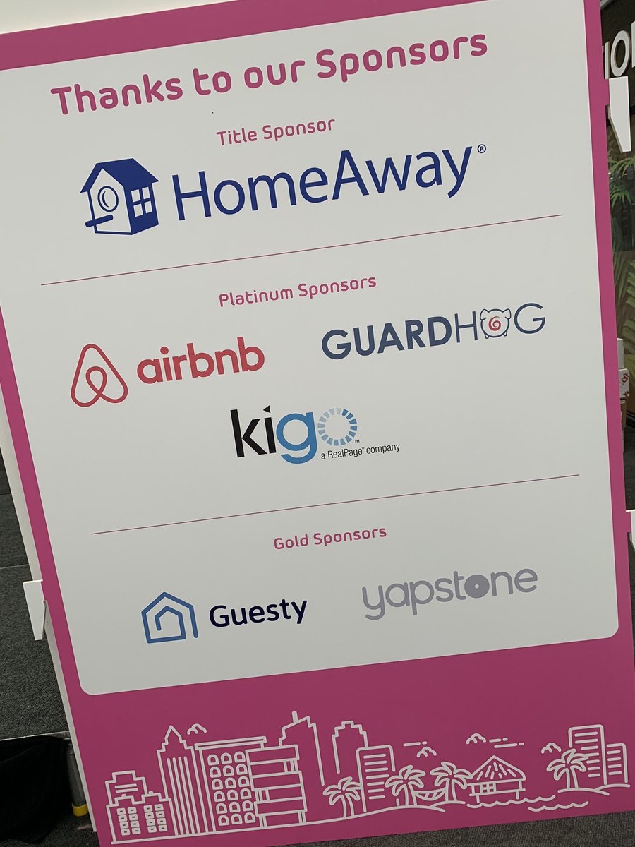 Ahead of tomorrow we’d like to thank our sponsors for their support @HomeAwayUK <a href="/Airbnb/">Airbnb</a> @GUARDHOG <a href="/kigoapp/">Kigo, A Guesty Company</a> <a href="/Guesty/">Guesty</a> <a href="/Yapstone/">Yapstone</a> #HOST2019