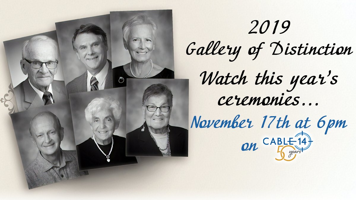 Coverage of this years Gallery of Distinction can be seen Sunday at 6pm.