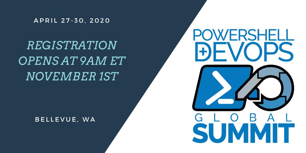 PSHSummit's tweet photo. Tickets go on sale starting at 9AM ET on November 1st for #PowerShell + #DevOps Global Summit 2020. See the countdown here: https://t.co/7GTQxCeEeE #PSHDevOps #DevOpsCollective https://t.co/L11YDmc82v