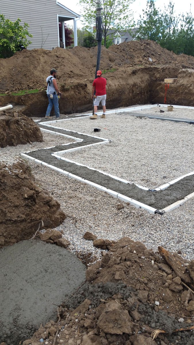 Pouring the footings! Great job, team. #residentialconstruction #foundationfootings