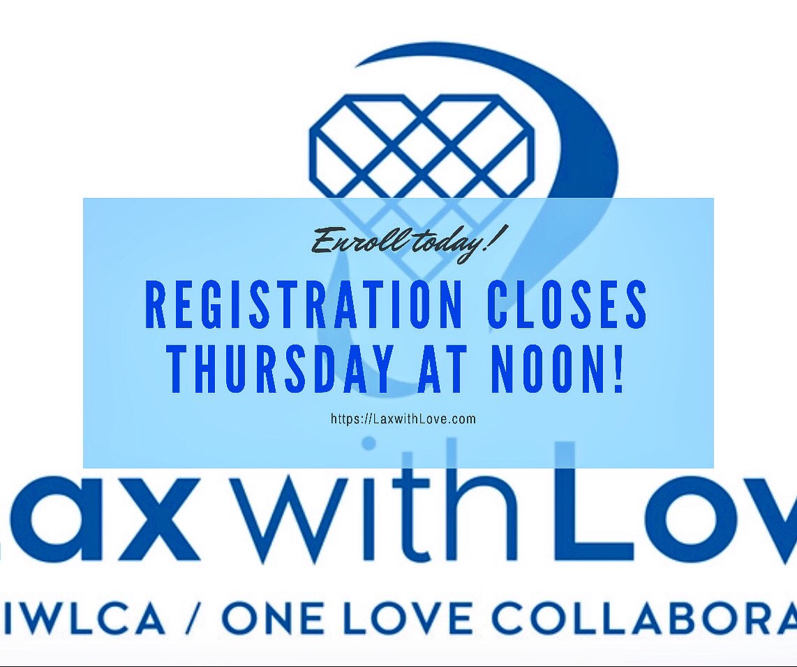 💥Less than 24hrs left to grab a spot at one of this weekend’s #LaxwithLove clinics! #boom #gotime