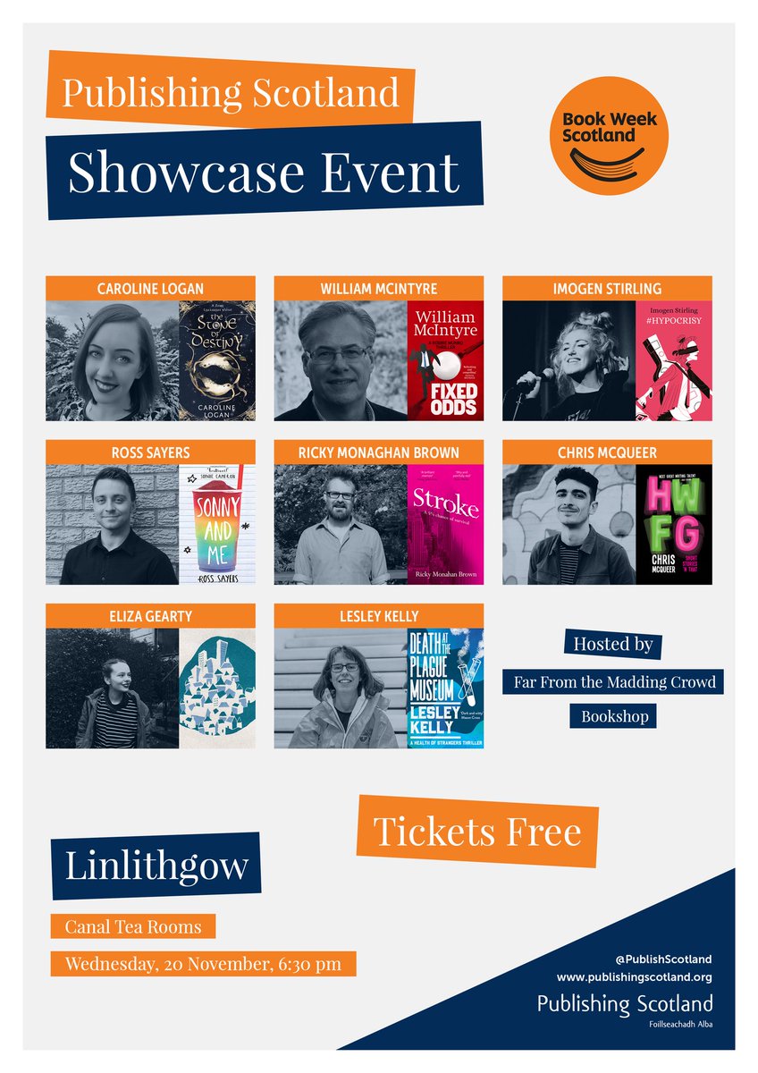 I'll be in Linlithgow on Weds 20th November for this <a href="/BookWeekScot/">Book Week Scotland</a> event with all these cool people ✨