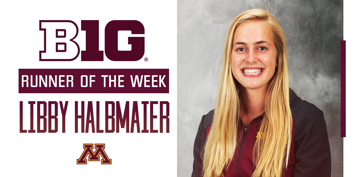 After leading the #Gophers as Jack's Twilight Run champion, Libby Halbmaier has been named the #B1GXC Athlete of the Week! 🏆

📝: z.umn.edu/xclh19
